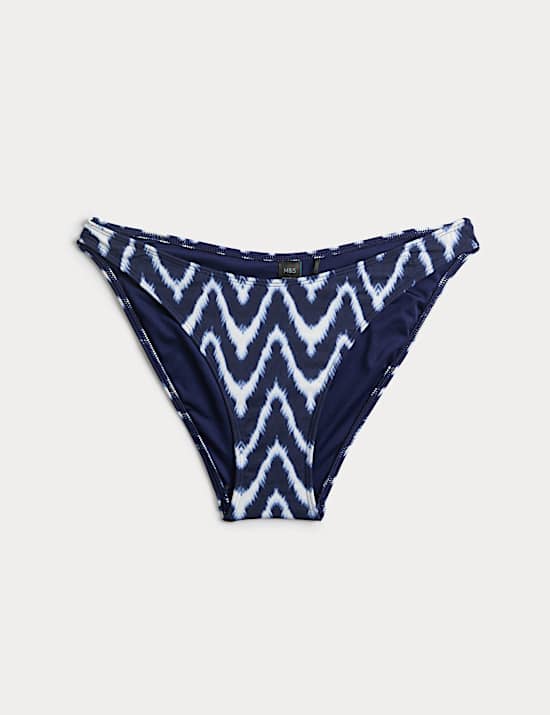 Printed High Leg Bikini Bottoms