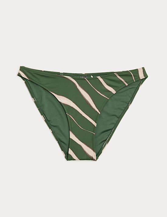 Printed High Leg Bikini Bottoms