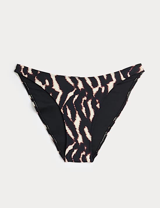 Spodn&iacute; d&iacute;ly bikin, vysoce střižen&eacute;, s potiskem