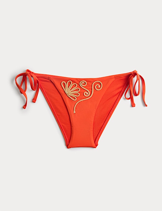 Cornelli Tie Side Bikini Bottoms