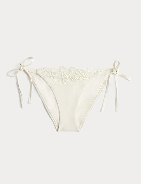 Floral Tie Side Bikini Bottoms
