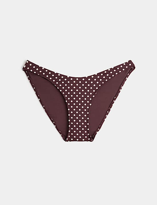 Polka Dot High Leg Bikini Bottoms