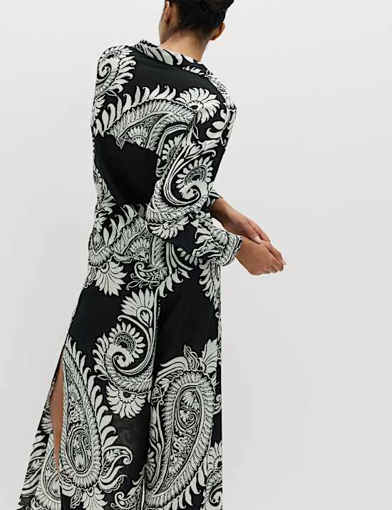 Pure Cotton Printed Button Through Beach Shirt