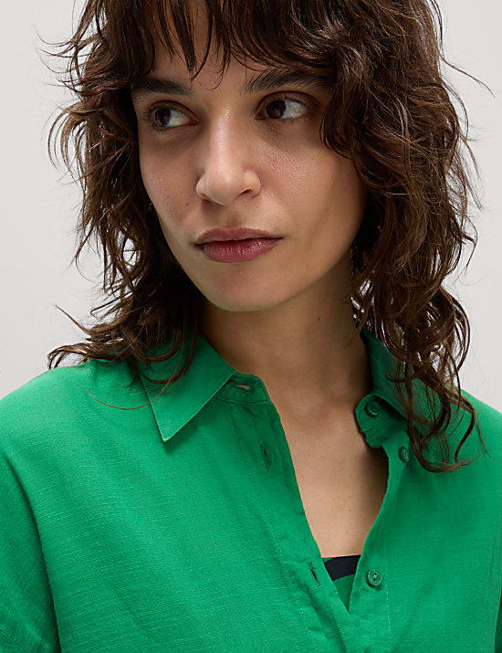 Pure Cotton Collared Beach Shirt