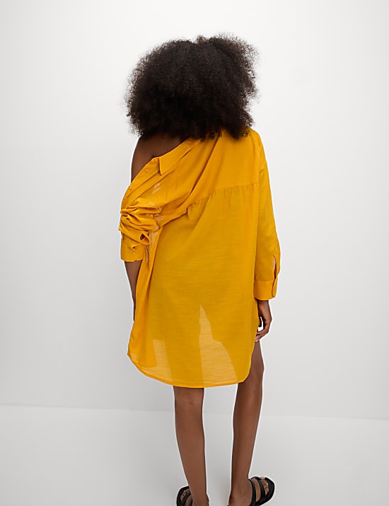 Pure Cotton Collared Beach Shirt