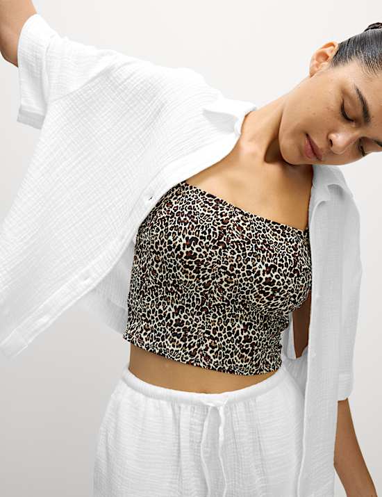 Pure Cotton Textured Collared Beach Shirt