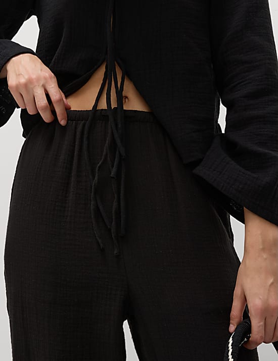 Pure Cotton Drawstring Trousers