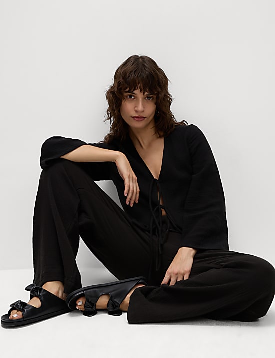 Pure Cotton Drawstring Trousers