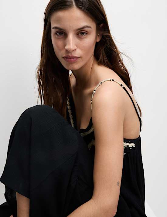 V-Neck Midi Beach Dress