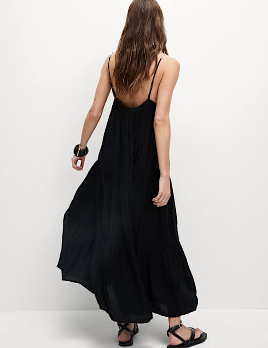 V-Neck Midi Beach Dress