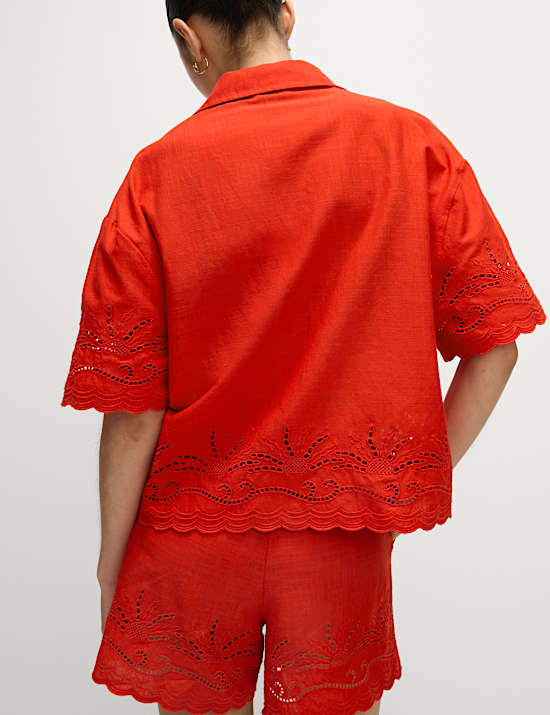 Pure Cotton Cut Out Beach Shorts