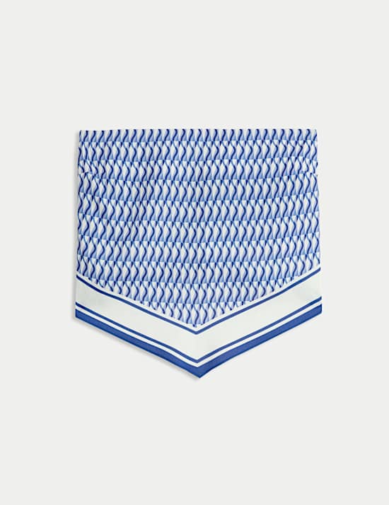 Printed Handkerchief Hem Bandeau Top