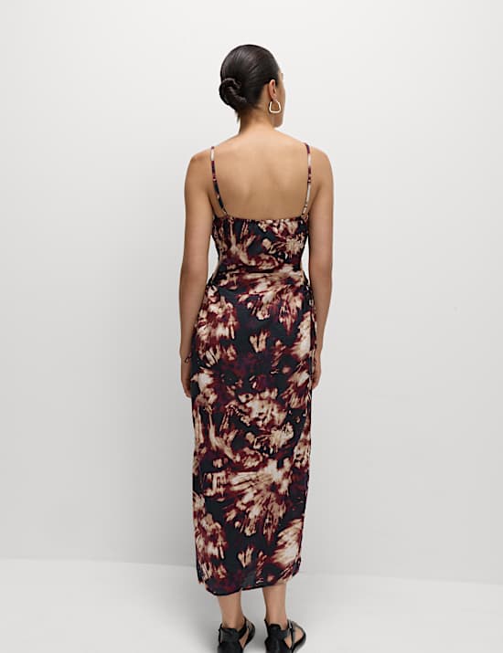 Pure Cotton Printed Cut Out Maxi Beach Dress