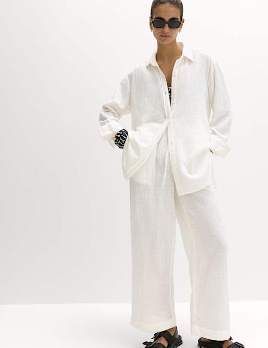 Pure Cotton Double Cloth Beach Shirt