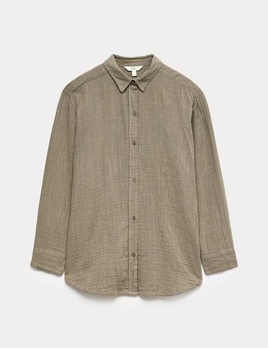 Pl&aacute;žov&aacute; ko&scaron;ile z dvojit&eacute; tkaniny, z čist&eacute; bavlny