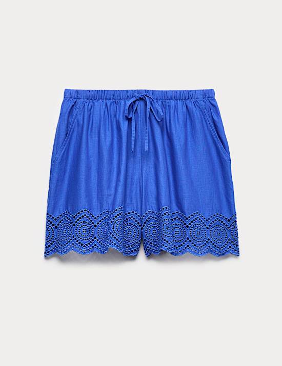 Pure Cotton Cutwork Beach Shorts