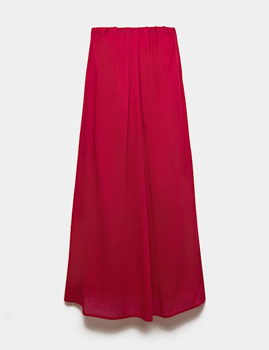 Pure Cotton Volume Bandeau Maxi Beach Dress