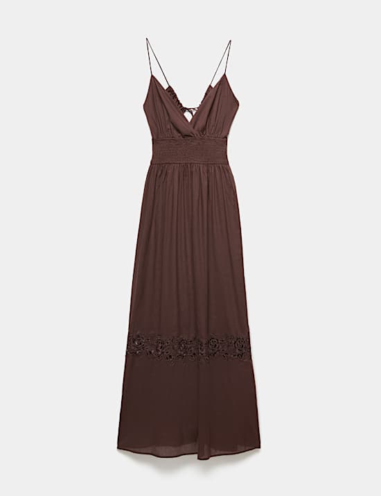 Pure Cotton Lace Insert Beach Dresses