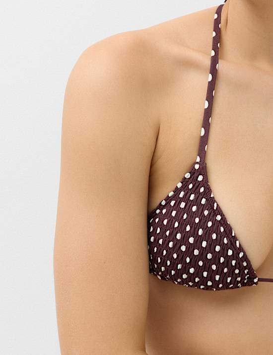 Printed Triangle Bikini Top