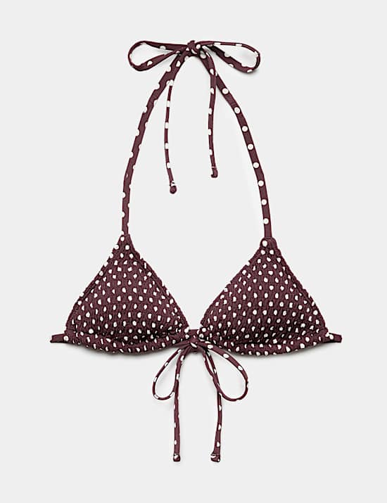 Printed Triangle Bikini Top