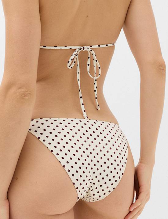 Printed Tie Side Bikini Bottoms
