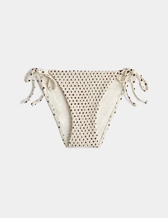 Printed Tie Side Bikini Bottoms