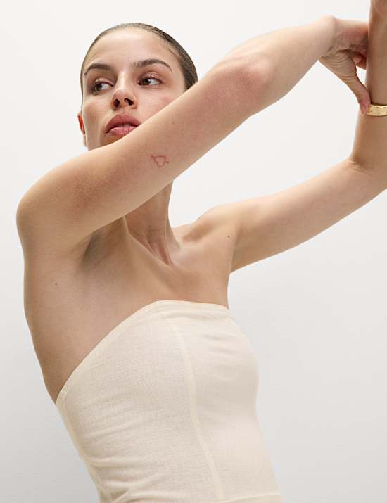 Robe midaxi style bandeau en lin