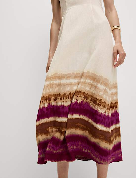 Robe midaxi style bandeau en lin