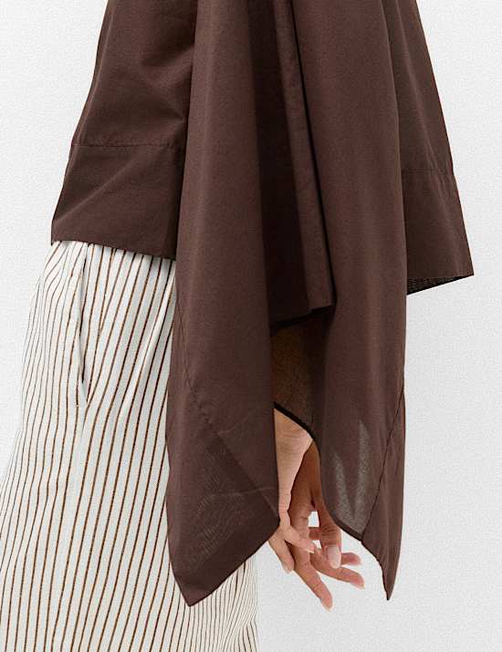 Pure Cotton Sheer Cape Top