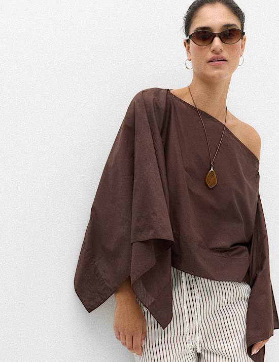 Pure Cotton Sheer Cape Top
