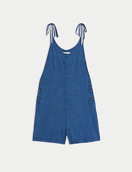 Linen Rich Strappy Playsuit