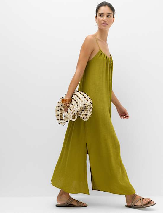 Strappy Tie Back Maxi Beach Dress