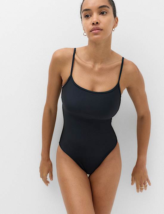 Sheen Cami Scoop Neck Swimsuit