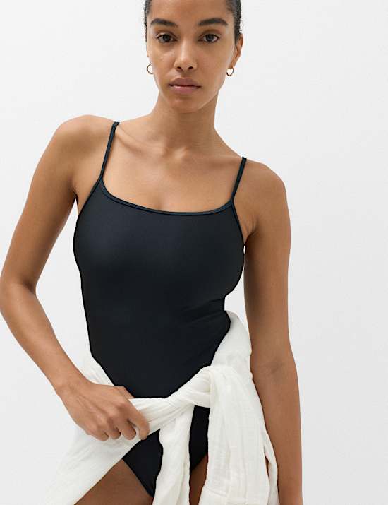 Sheen Cami Scoop Neck Swimsuit