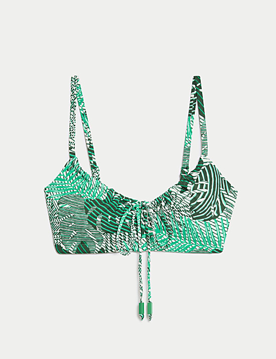 Haut de bikini imprim&eacute; &agrave; nouer sur le devant