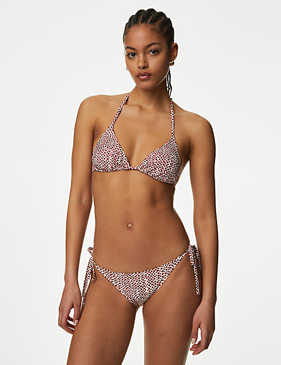 Printed Triangle Bikini Top