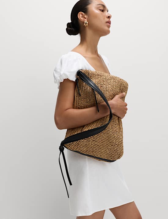 שמלה רב-עונתית באורך מיני עם שרוולים תפוחים מבד עשיר בפשתן