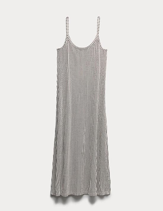 Printed Jersey Midaxi Beach Dress