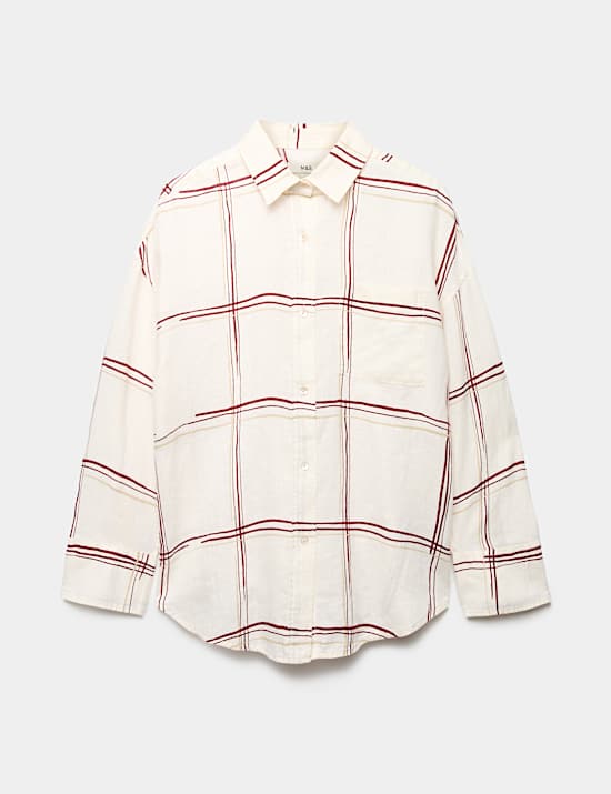 Pure Linen Checked Shirt