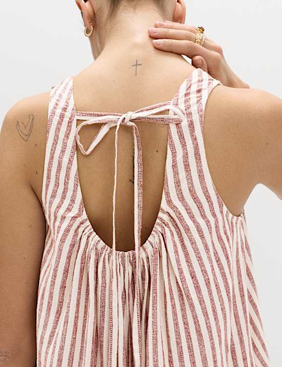 Combishort volumineux en lin