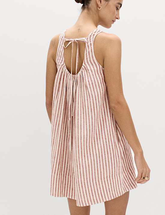 Combishort volumineux en lin