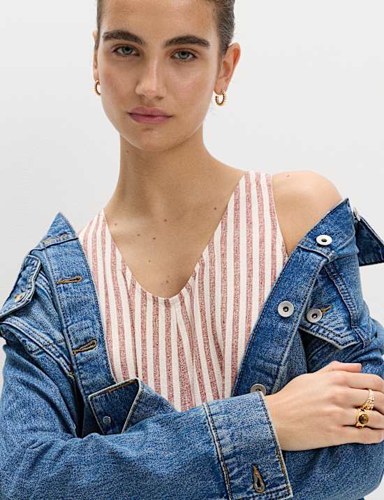 Combishort volumineux en lin