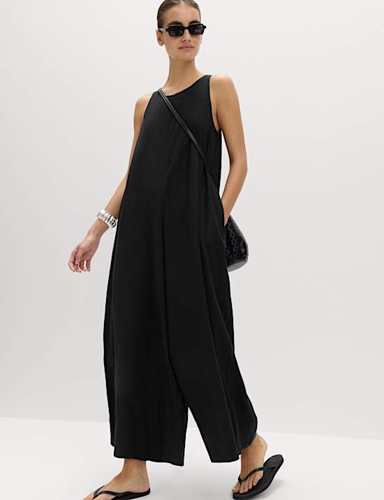 Linen Rich Volume Jumpsuit