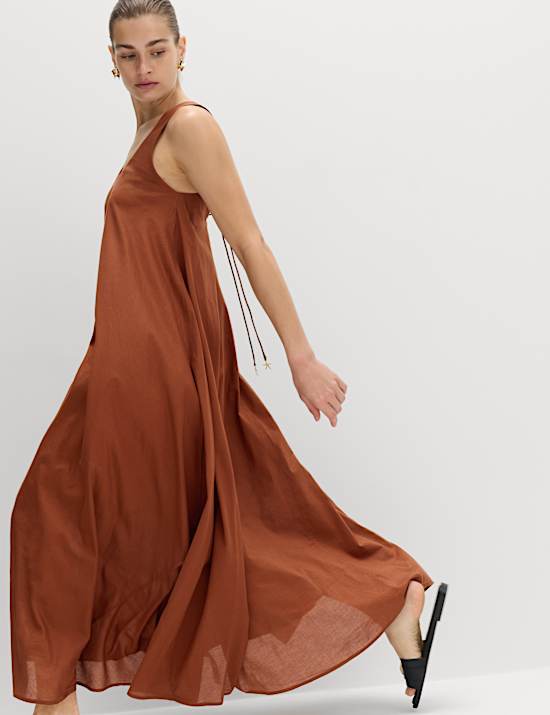 Pure Cotton Maxi Volume Beach Dress