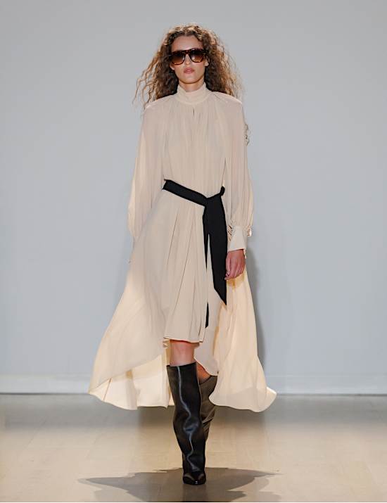 Pleated Volume Maxi Dress