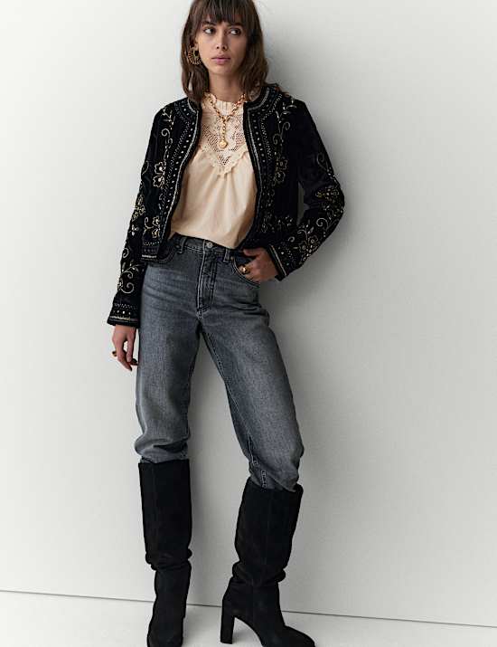 Pure Cotton Embroidered Blouse