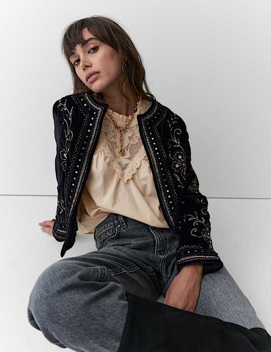 Pure Cotton Embroidered Blouse