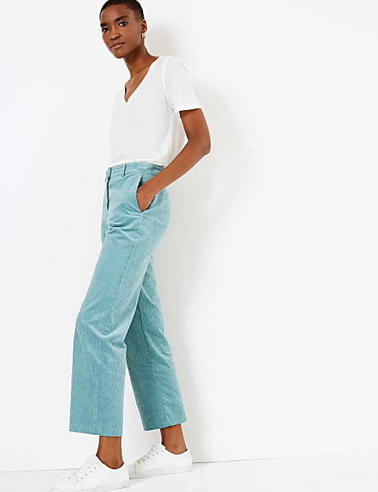 Corduroy Straight Leg Trousers