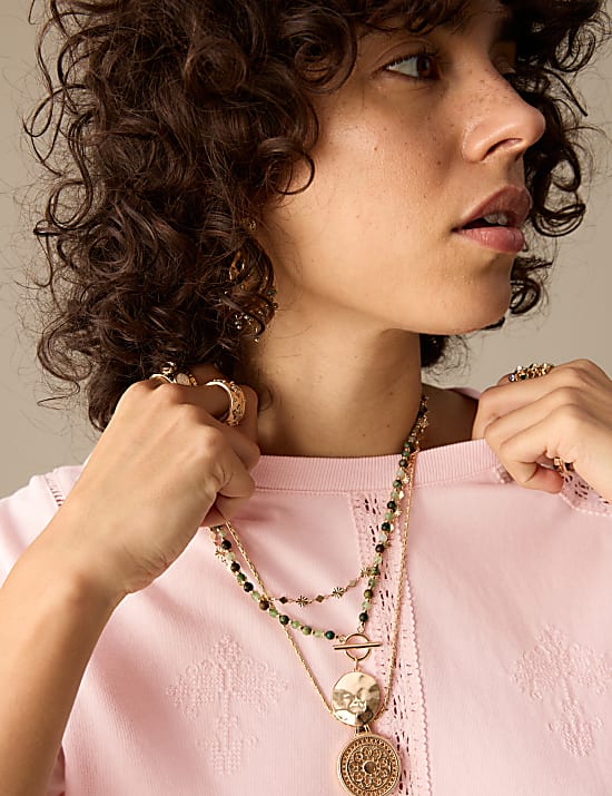 T-shirt 100 % coton à motif brodé