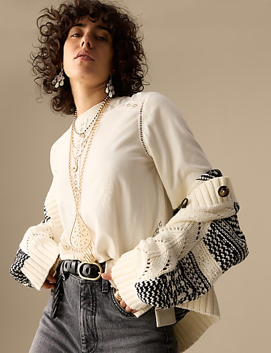 Pure Cotton Embroidered T-Shirt